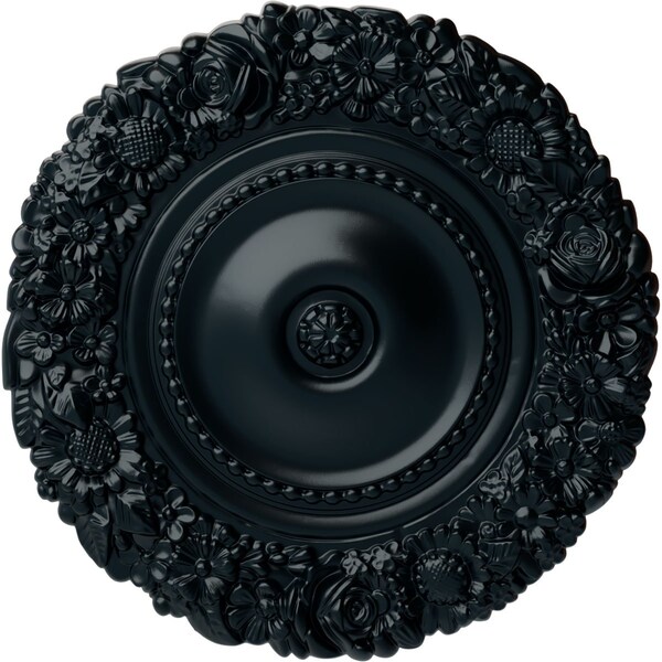 Ekena Millwork Marseille Ceiling Medallion (Fits Canopies up to 7 3/8"), Hand-Painted Night Shade, 21"OD x 2"P CM21MANSF - main